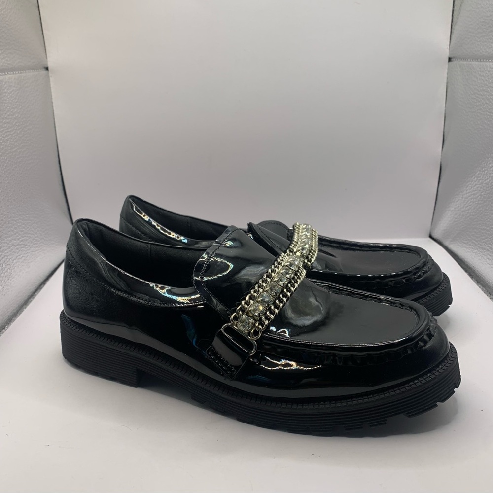 Steve Madden Taylar Loafer Black Size 5 Big Kid Girl Platform - Picture 2 of 7